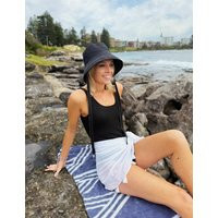 Black Cotton Summer Bucket Hat, Hats, Unisex Handmade Beach Hats | Etsy (US)