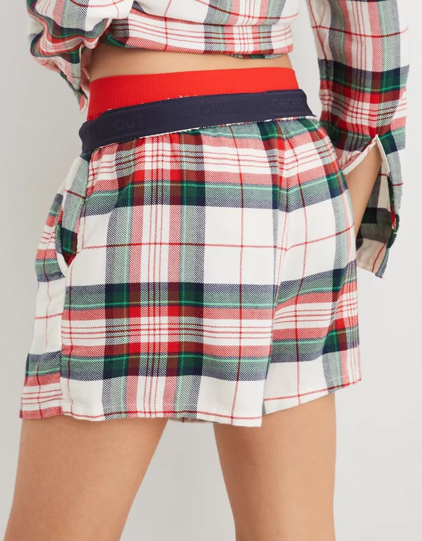 Aerie Flannel High Waisted Skater Pajama Boxer | American Eagle Outfitters (US & CA)