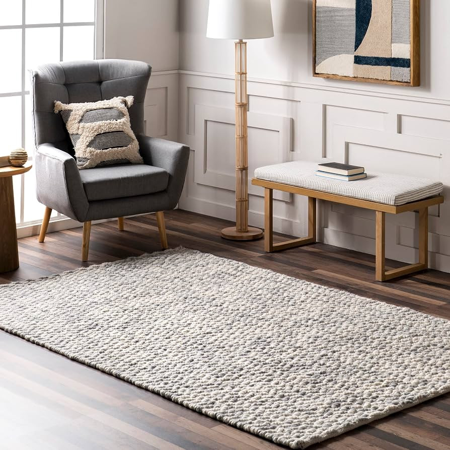 nuLOOM Glendora Hand Woven Chevron Area Rug, 4' x 6', Blue | Amazon (US)