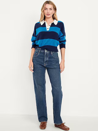 Mid-Rise Slouchy Straight Jeans | Old Navy (US)