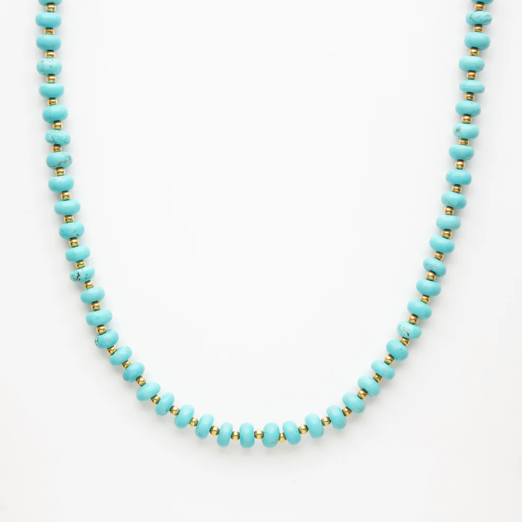 Firoza Jade Beaded Necklace | Carrie Elizabeth
