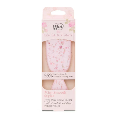 Wet Brush x LoveShackFancy Mini Shine Detangling Hair Brush - English Ivy - Pink | Target