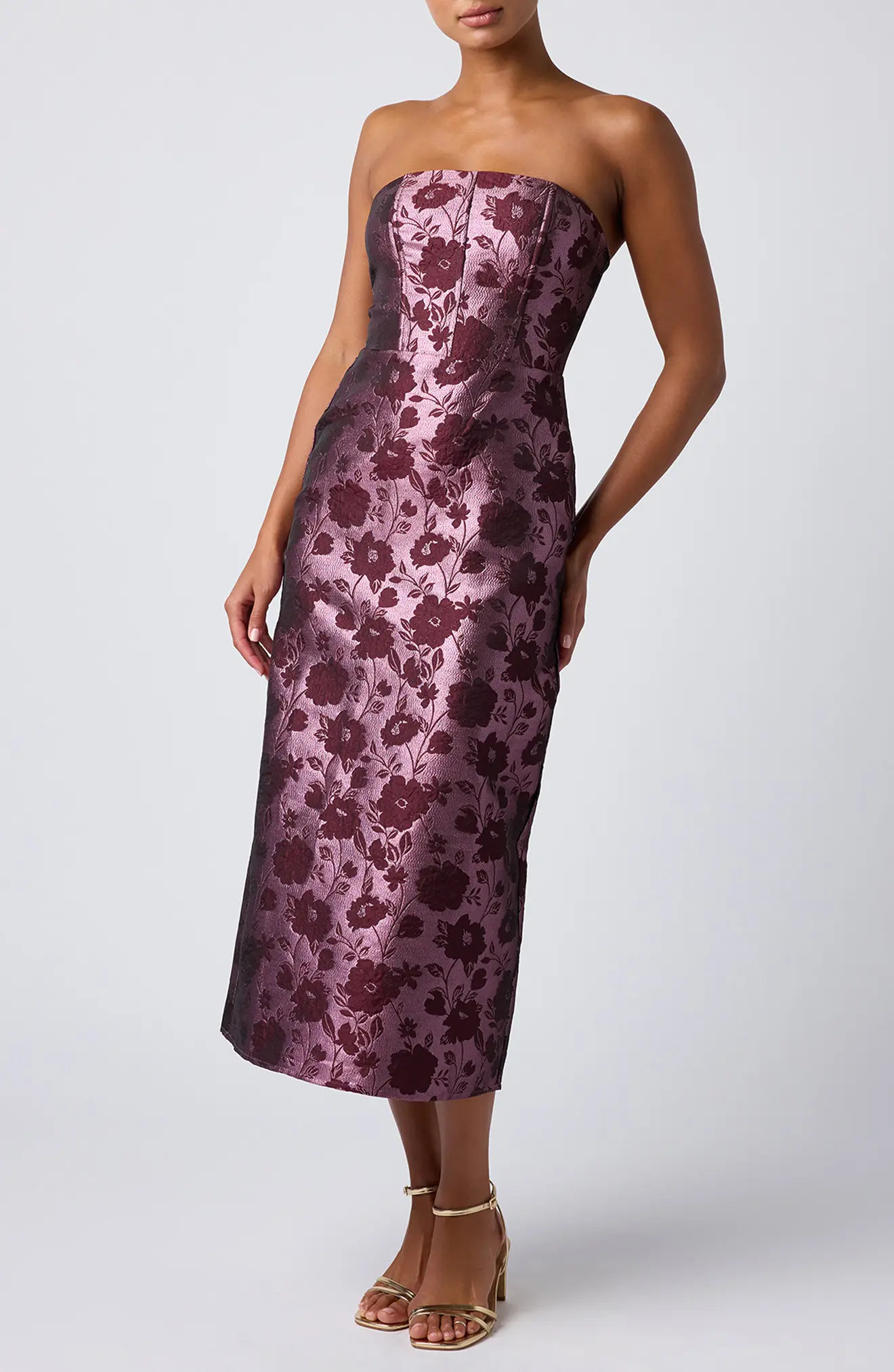 Lulus Corset Strapless Midi Dress (Women) | Nordstromrack | Nordstrom Rack