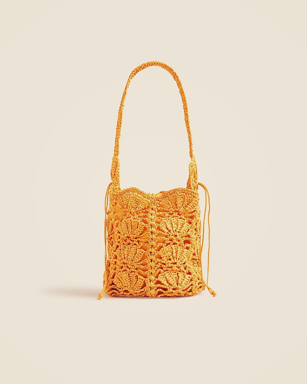 Small handknotted faux-raffia bucket bag | J. Crew US