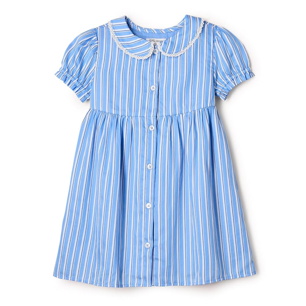 Amazon Essentials x Sofia Grainge Toddlers and Baby Girls' Cotton Sateen Dress with Collar | Amazon (US)