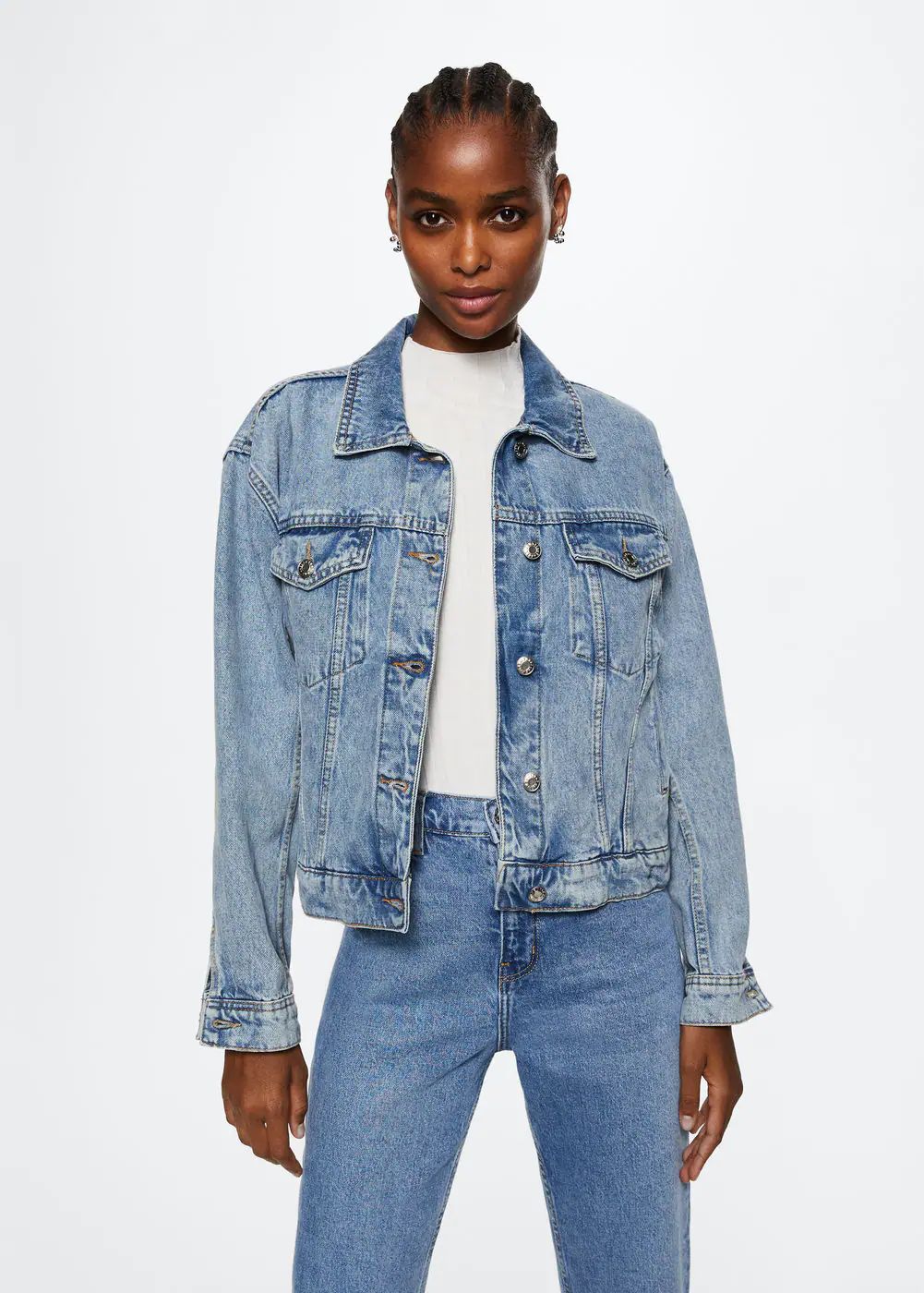 Pocketed denim jacket -  Women | Mango USA | MANGO (US)