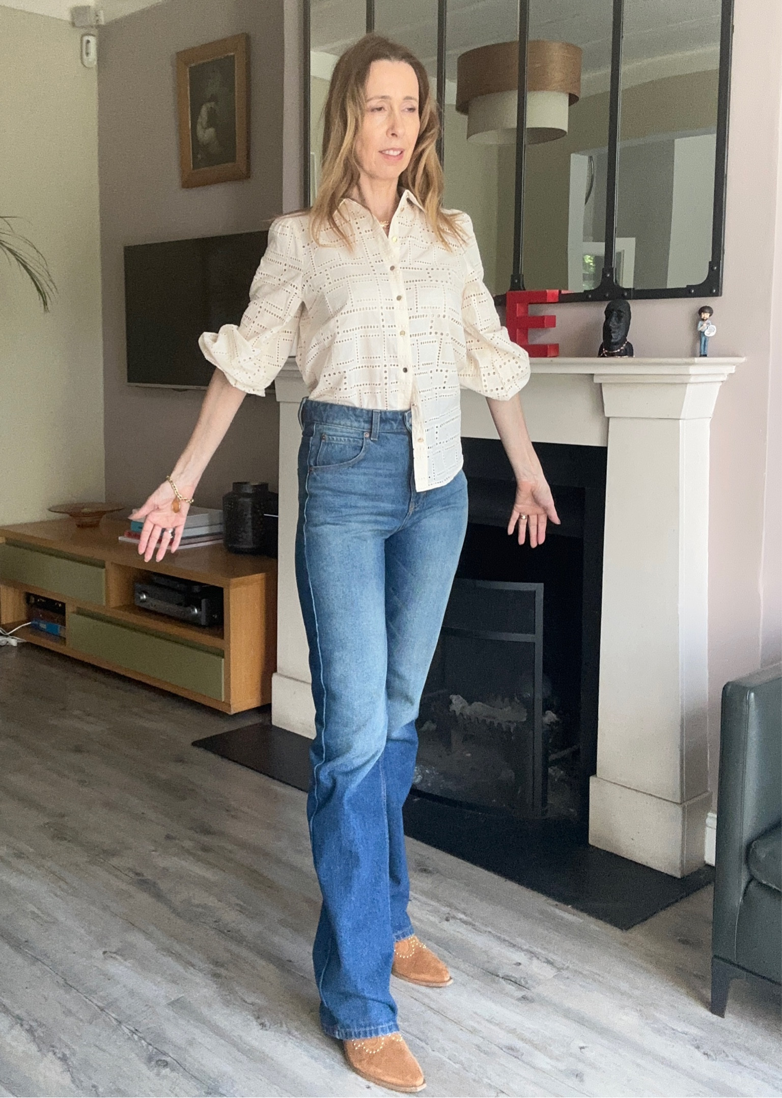 White shirt edit !  I’m wearing size 10, too and bottom - 5’9 

#LTKSeasonal #LTKFind #LTKworkwear