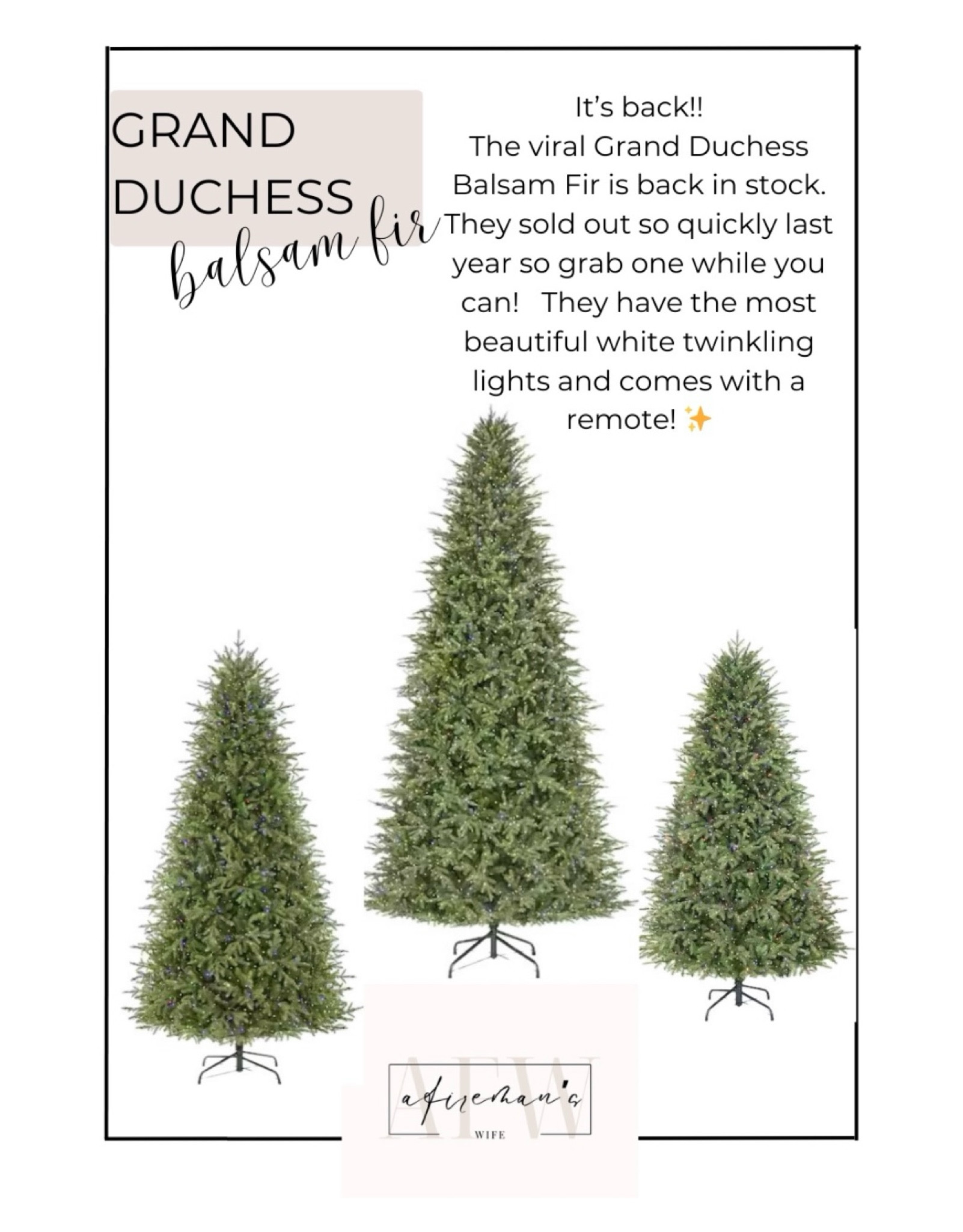 The  viral Grand Duchess tree is back in stock and they sell out so quickly!  They have the most beautiful twinkling lights, no fluffing required, and a remote!

#LTKSeasonal #LTKHoliday #LTKHome