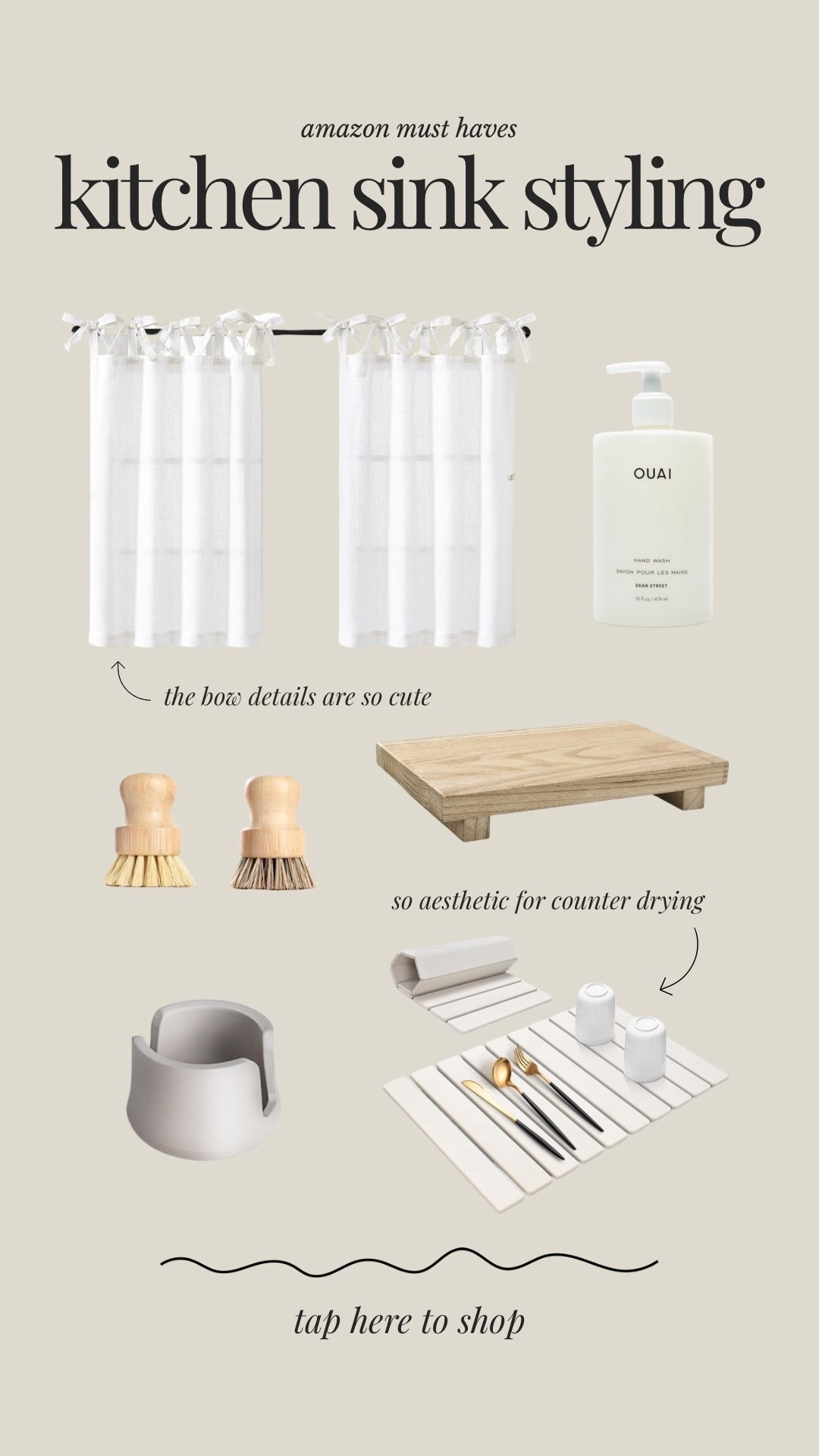 simple switches make a huge difference 🫶🏼

turning my kitchen sink into a ✨vibe✨ with these amazon finds you didn’t know you needed — pretty and practical. 

#LTKStyleTip #LTKHome #LTKFindsUnder50