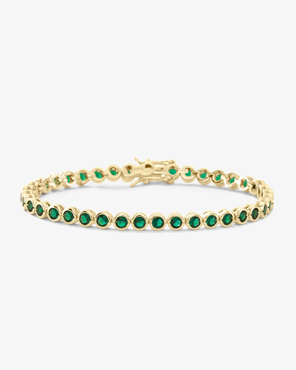 Baroness Tennis Bracelet - Gold|Emerald | Melinda Maria Jewelry