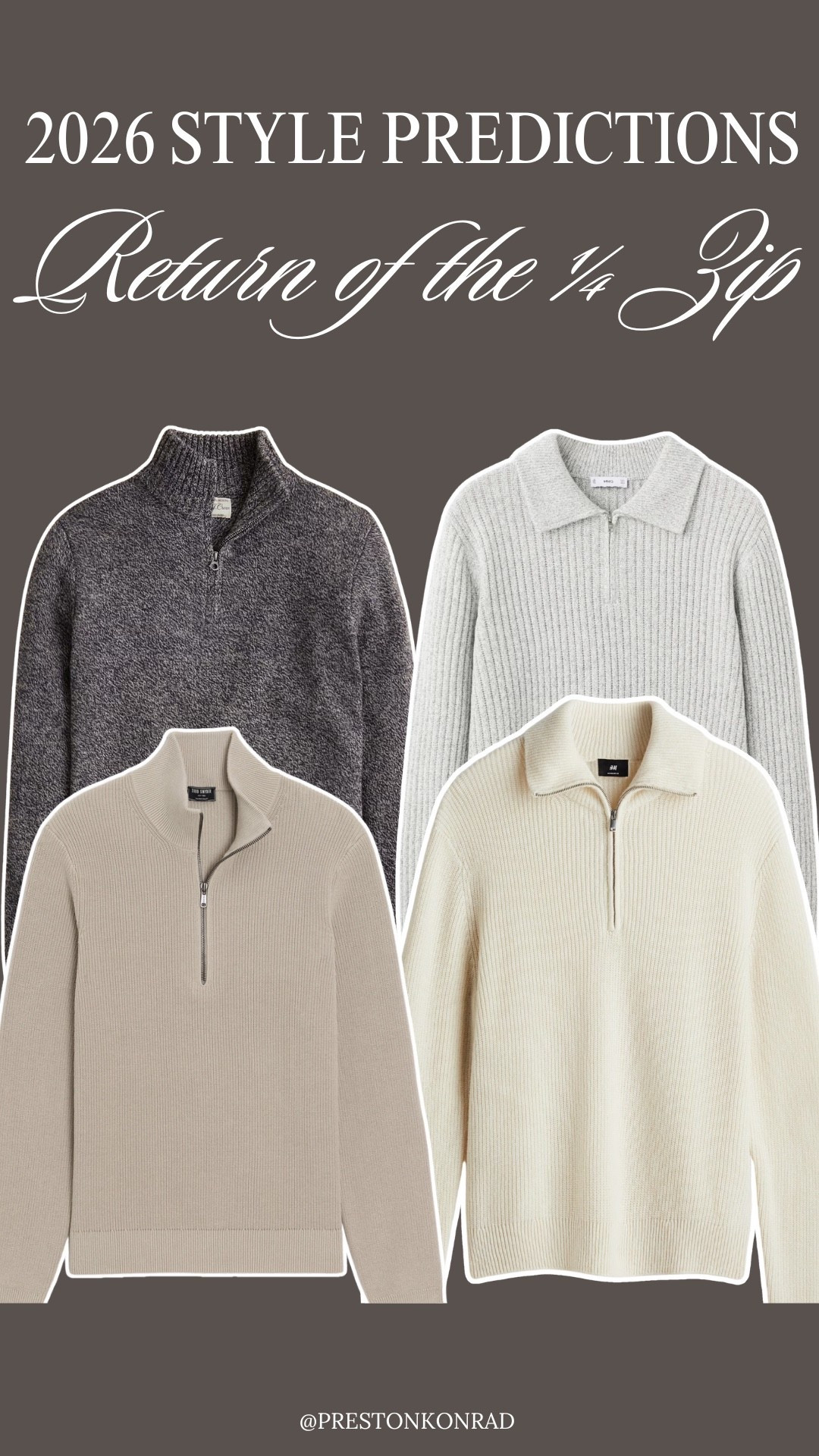 Trust me on this one: the return of the 1/4 zip is back

#LTKMens #LTKSeasonal #LTKootd