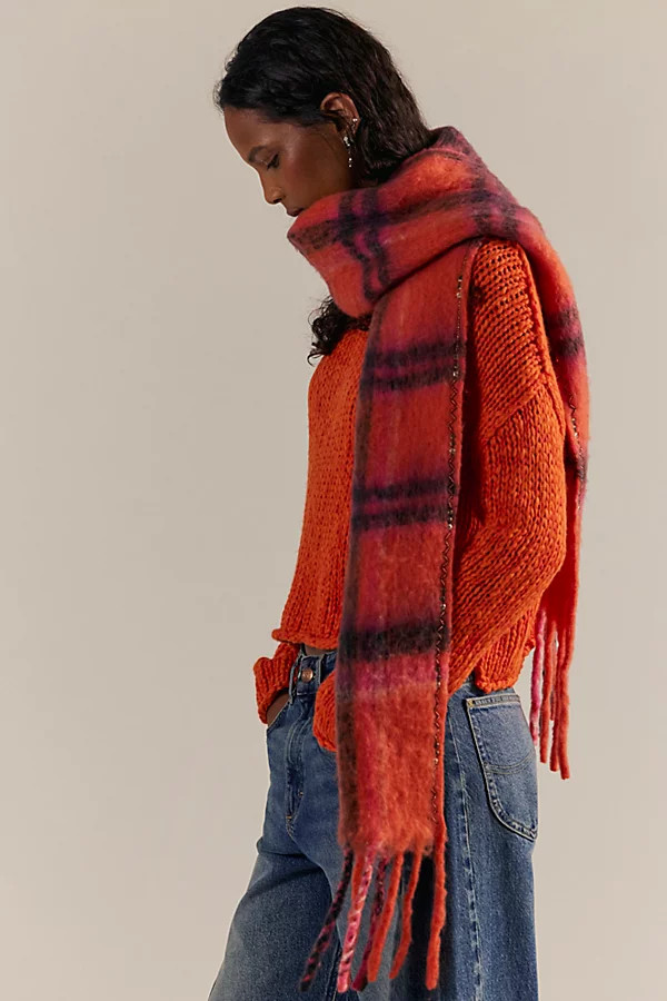 Highland Plaid Skinny Scarf | Free People (Global - UK&FR Excluded)