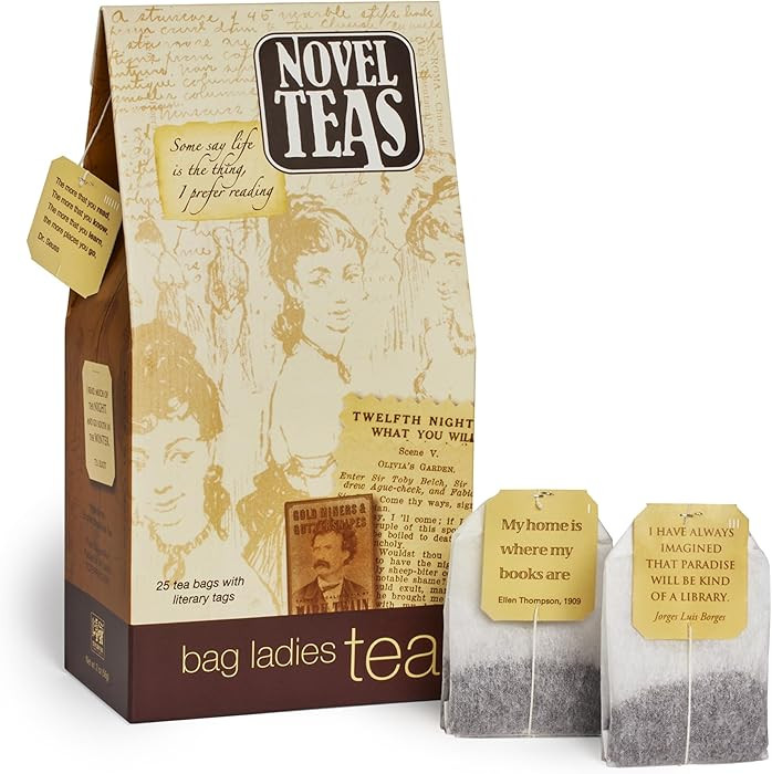 Novel Teas Book Lover's Tea contains 25 teabags individually tagged with literary quotes from the... | Amazon (US)