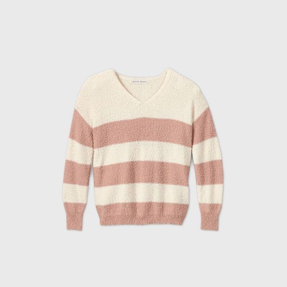 Women's Striped V-Neck Pullover Sweater - Knox Rose™ | Target