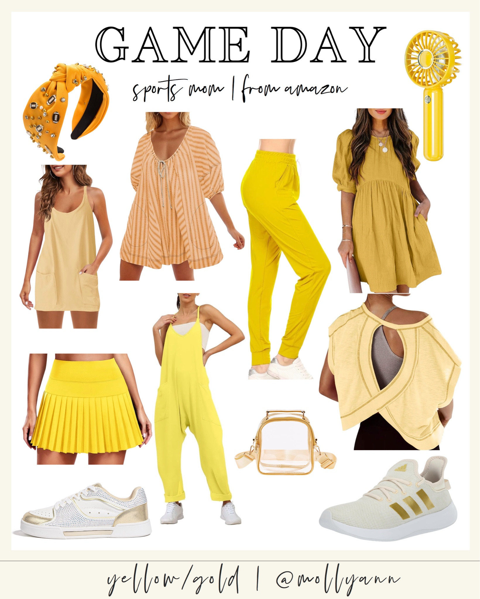 Game Day - School Colors.
 📣 yellow / gold 💛Amazon finds!! 

#LTKActive #LTKBacktoSchool #LTKFindsUnder50