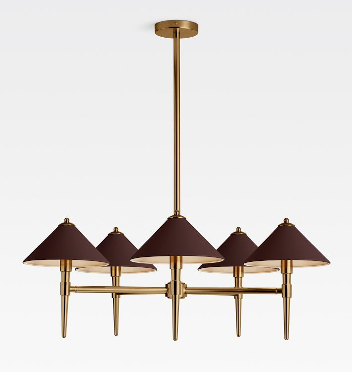 Rhone Chandelier, 36" Width in Metal Shades | Rejuvenation