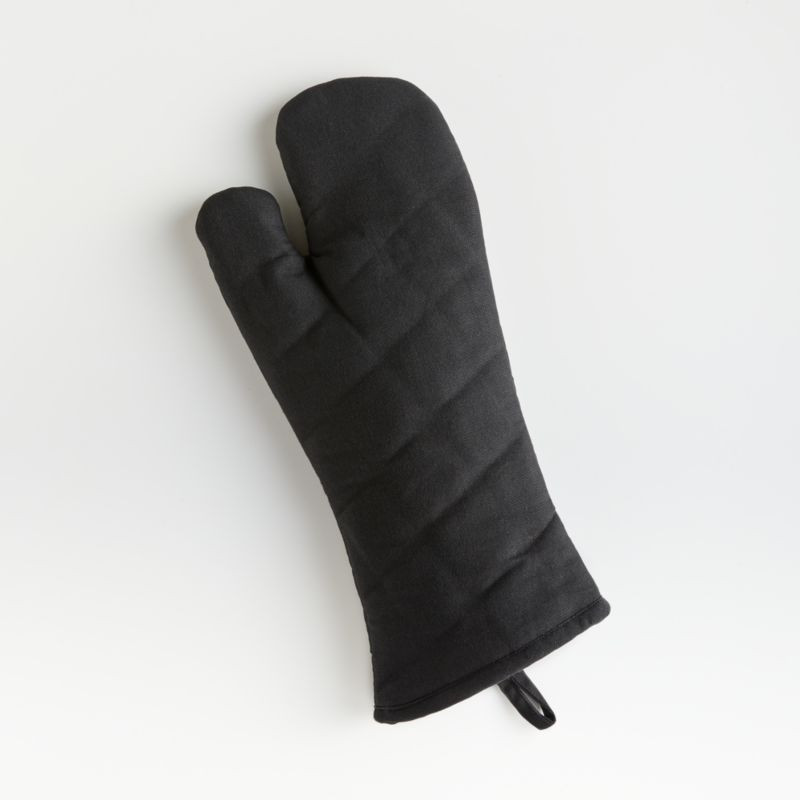 Black Long Oven Mitt + Reviews | Crate & Barrel | Crate & Barrel