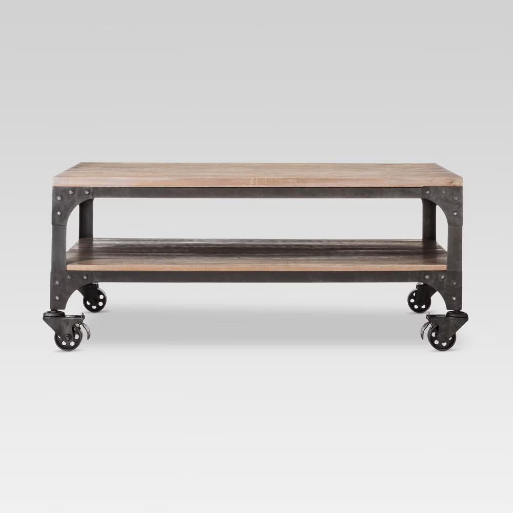 Franklin Coffee Table Wood Brown/Weathered Gray - Threshold | Target
