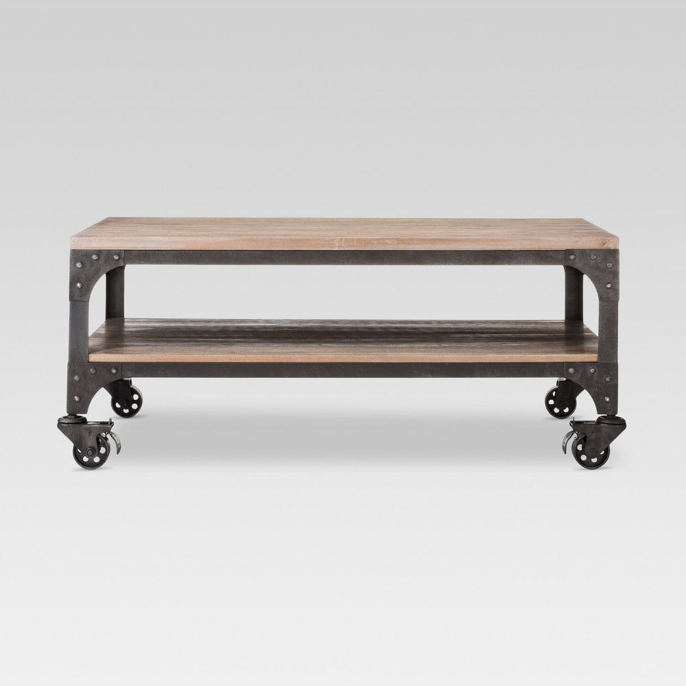 Franklin Coffee Table Wood Brown/Weathered Gray - Threshold | Target