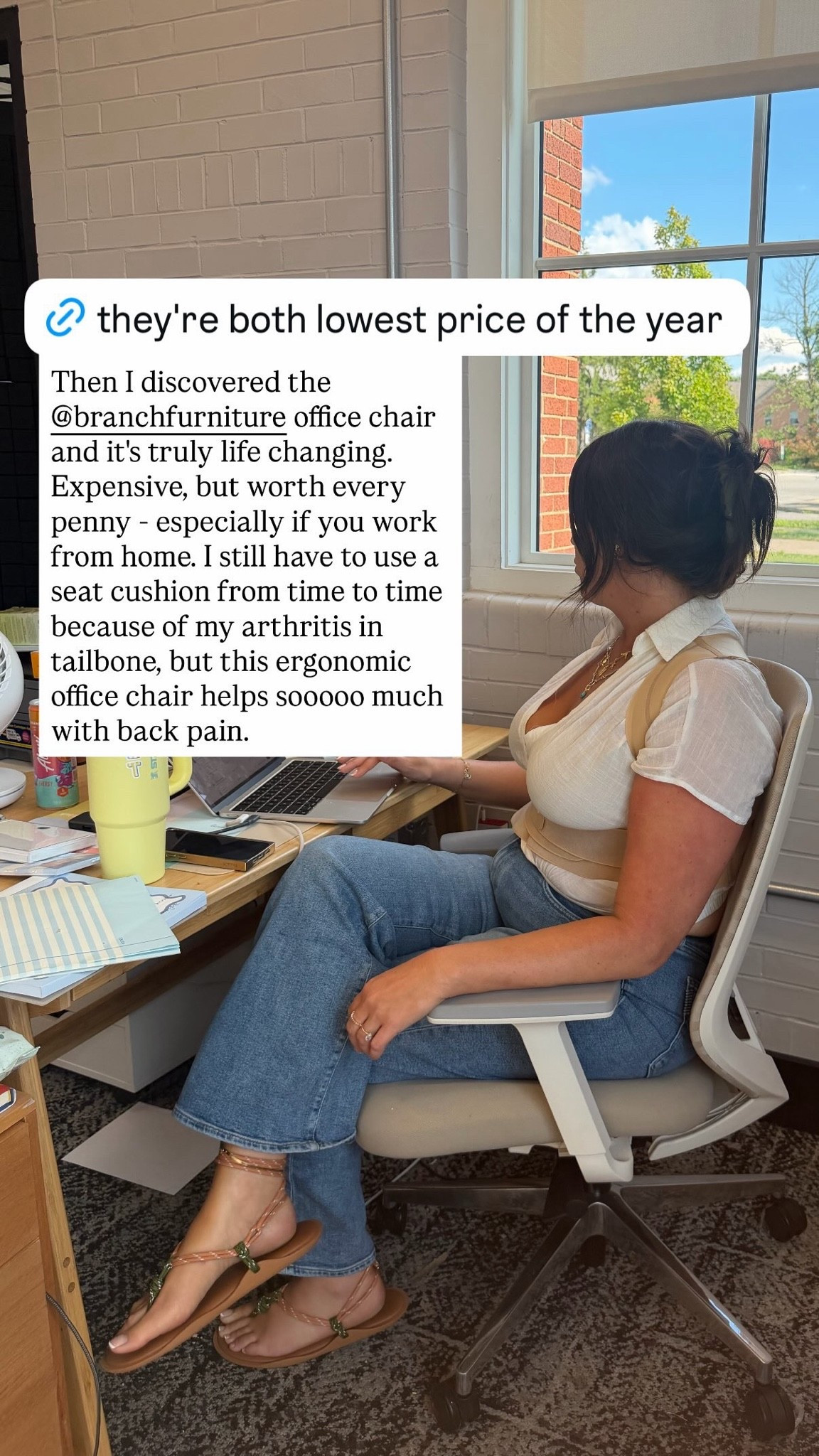 This ergonomic office chair has been truly life-changing for me. It’s worth every penny, especially if you spend long hours at an office job or deal with any type of back pain, shoulder pain, and/or neck tension exacerbated by sitting at a desk. It’s a fantastic investment, and this Prime Day is the lowest price you’ll find it for all year.

These ergonomic seat and lumbar support cushions are also extremely helpful, and they’re each around 25% off now during Prime Day deals.

#LTKSaleAlert #LTKWorkwear #LTKselfcare