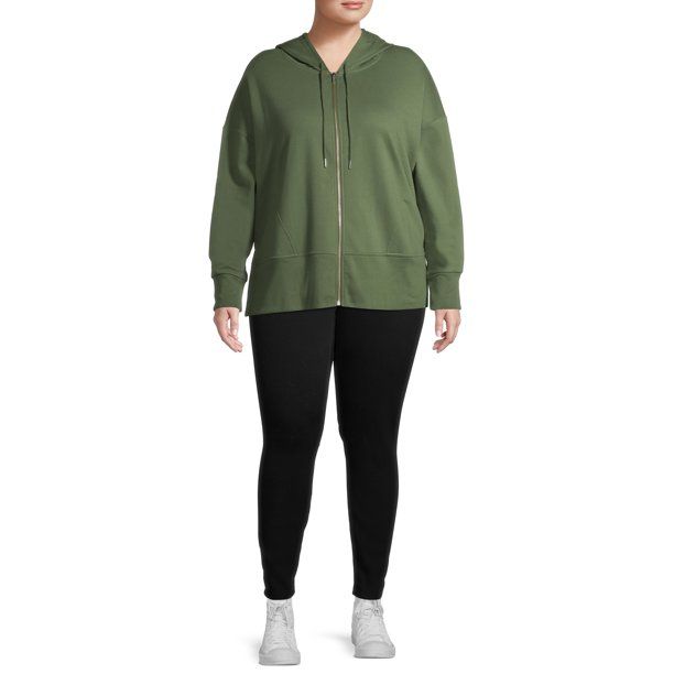 Terra & Sky - Terra & Sky Women's Plus Size Full Zip Fleece Hoodie - Walmart.com | Walmart (US)