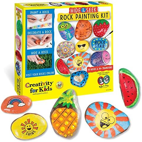Creativity for Kids Hide & Seek Rock Painting Kit - Arts & Crafts For Kids - Includes Rocks & Wat... | Amazon (US)