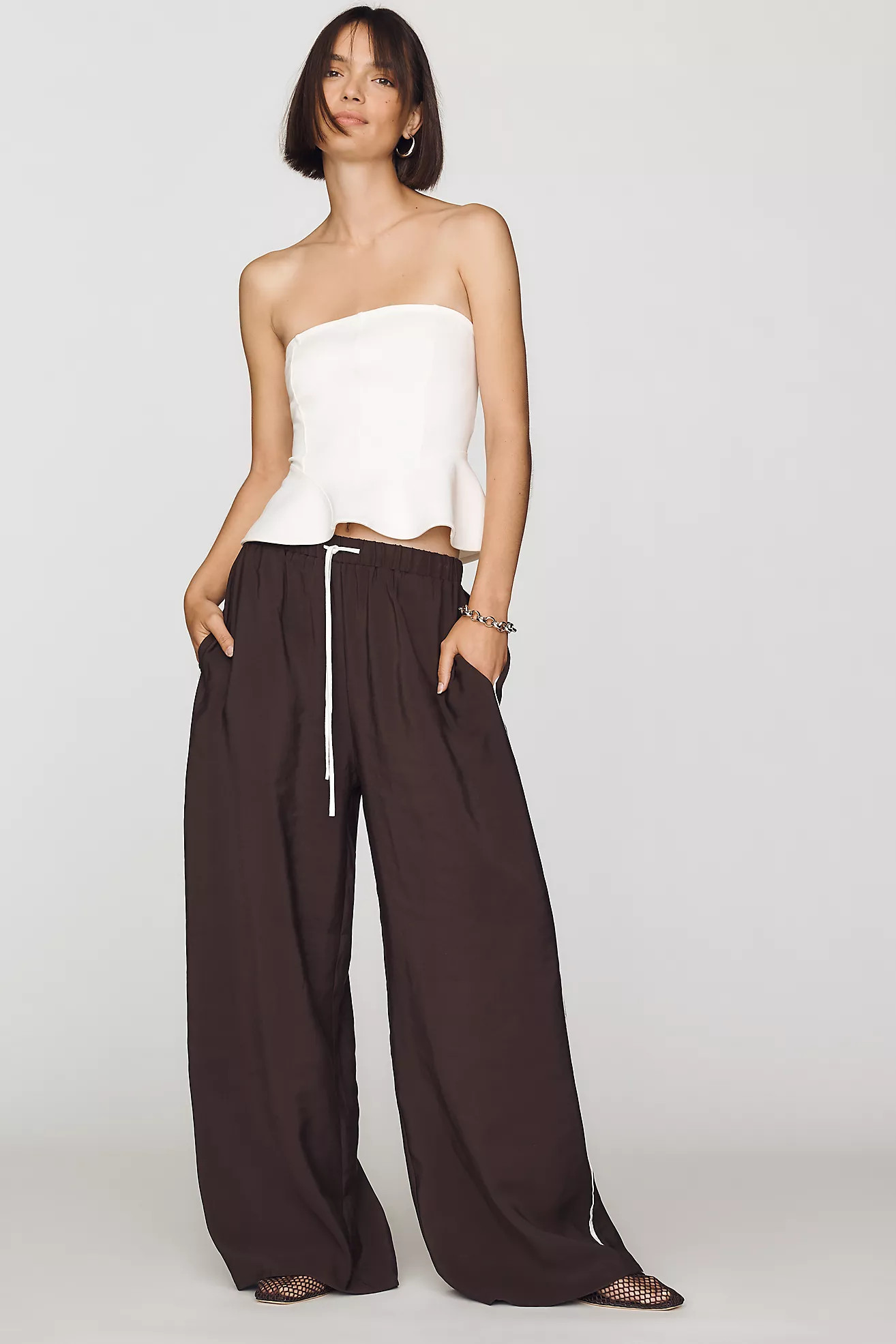 Maeve Silky Track Pants | Anthropologie (US)