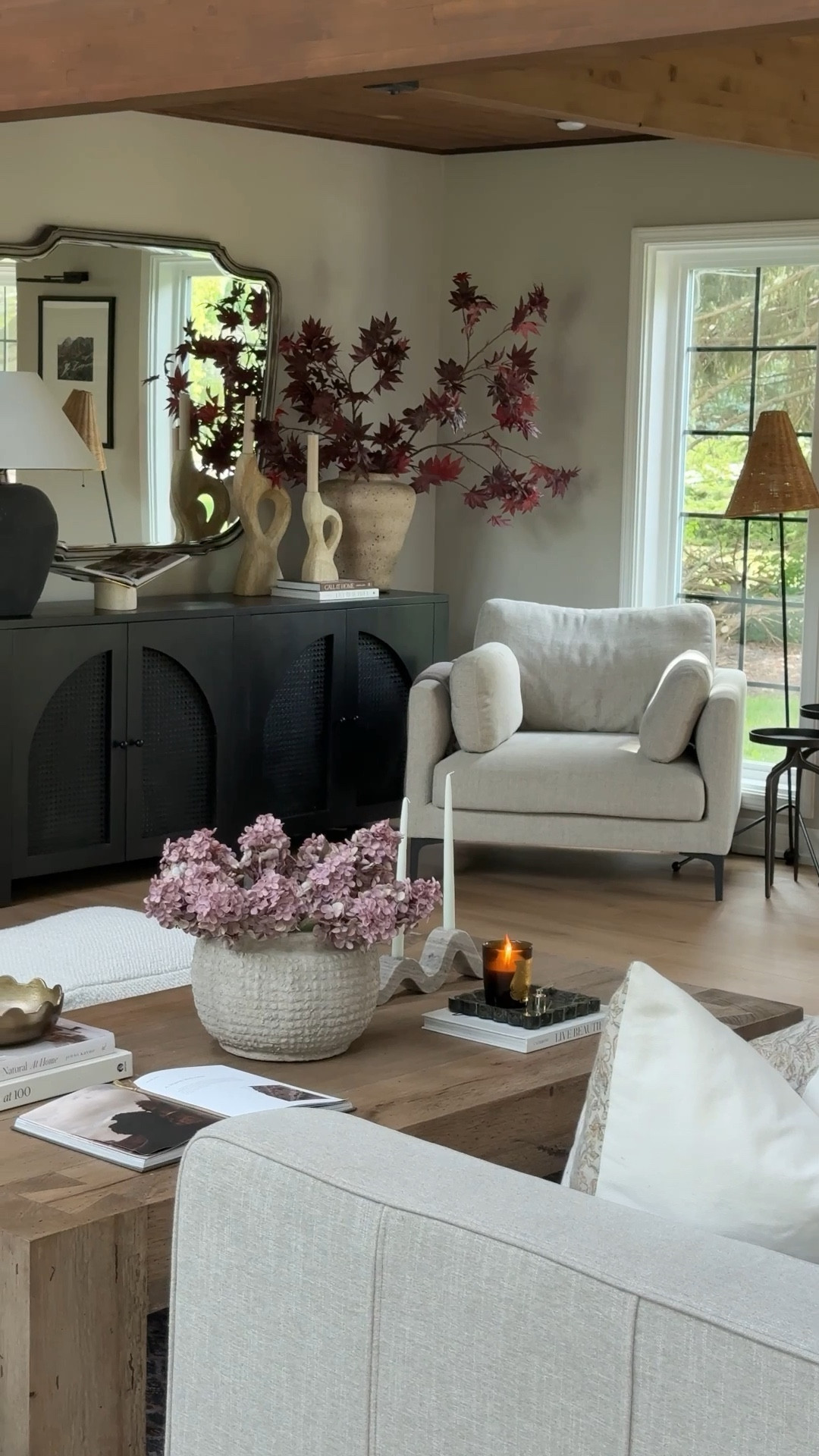 Gave this cozy little corner and upgrade this week and I love this new mirror from Crate & Barrel!! The design is gorgeous, it’s big, and reflects the prettiest light for the space! 

#LTKStyleTip #LTKSeasonal #LTKHome