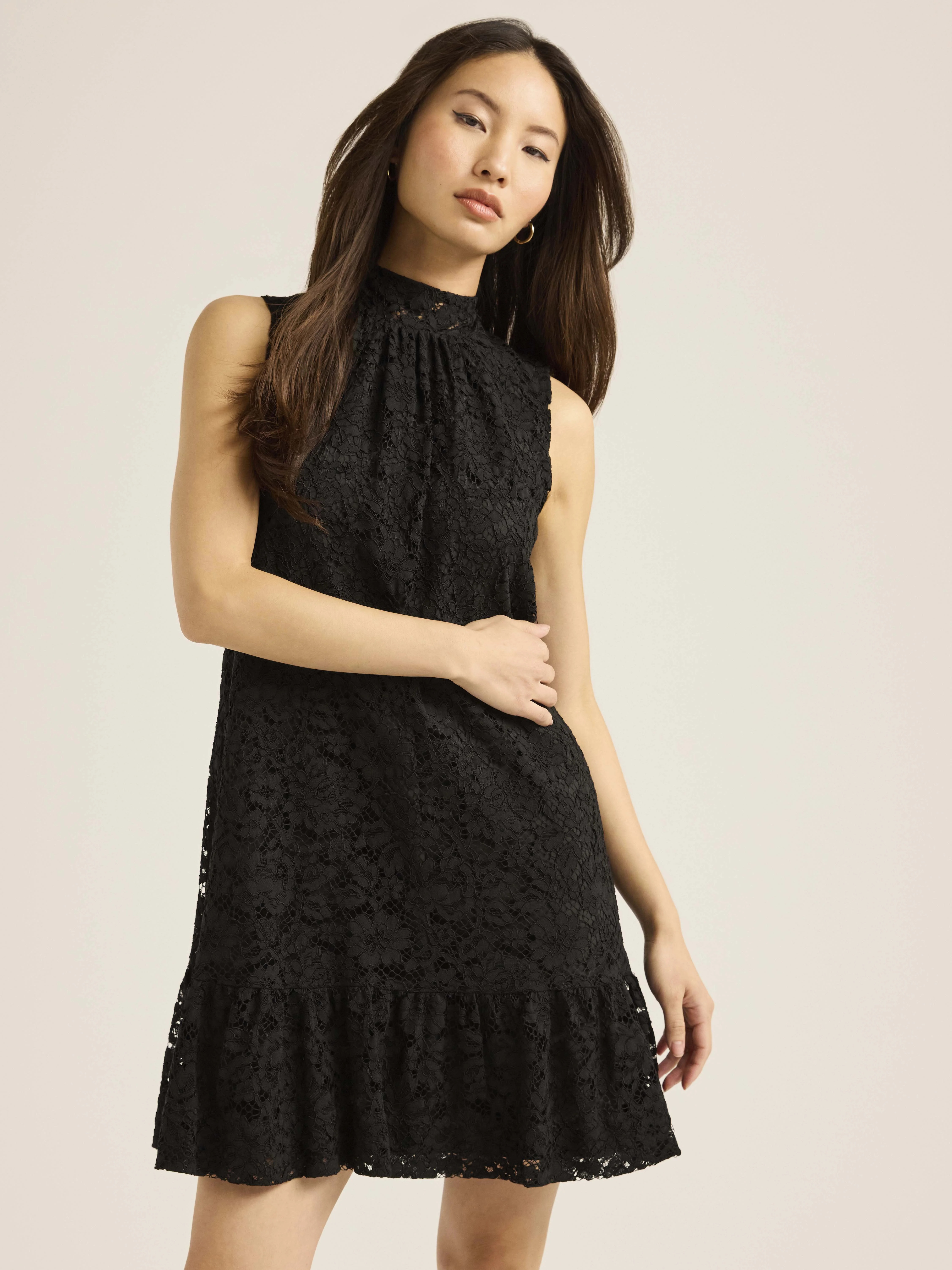 Scoop Women's & Women's Plus Lace Mini Swing Dress, Sizes XS-4X | Walmart (US)