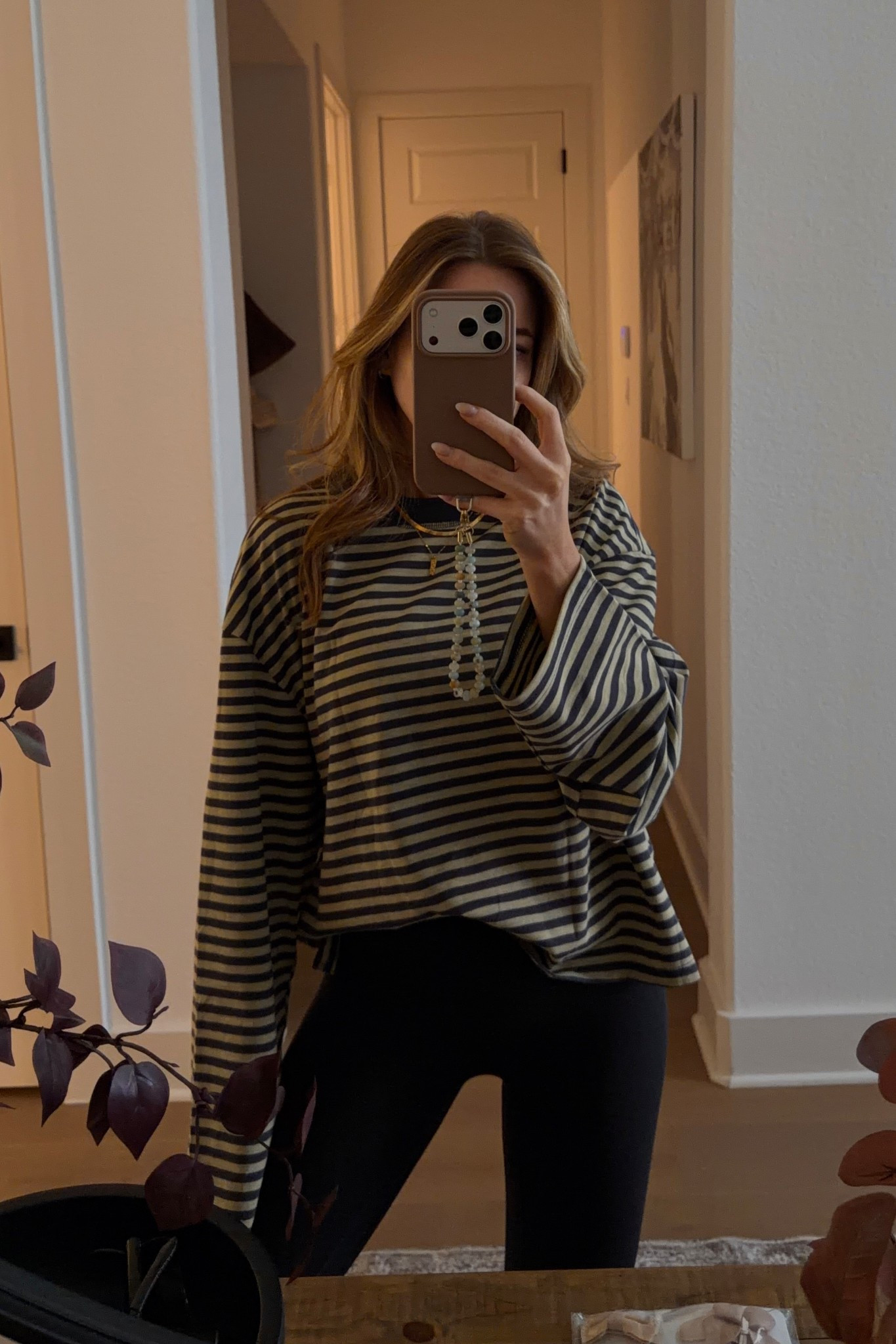 sized up to a large! striped long sleeve FP lookalike from amazon! 