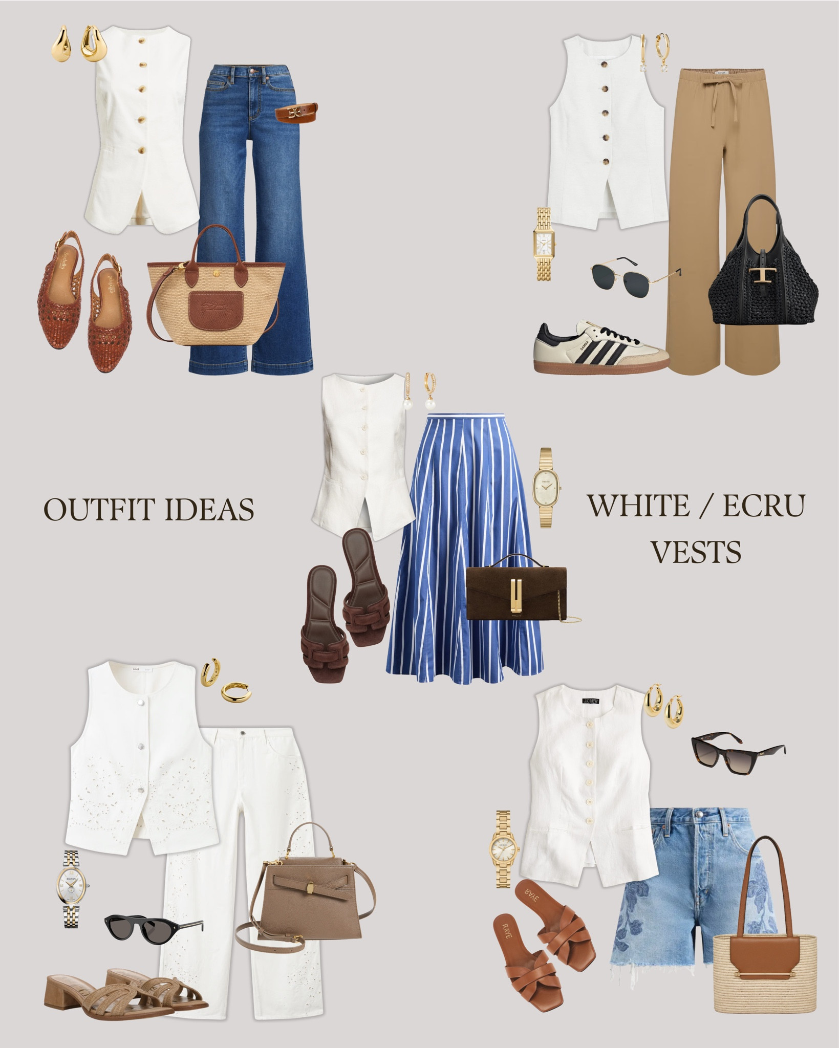 5 Simple Ways to Style a White / Ecru Vests for Summer!☀️ Whether in linen, denim, or an embroidered finish, this structured waistcoat pairs effortlessly with jeans, pull-on pants, skirts, and shorts for a polished seasonal vibe.🌿💫

#LTKMothersDay #LTKTravel #LTKootd