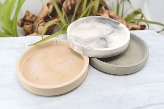 Circular Concrete Plate  5 Inch  Planter Dish  Jewelry Tray | Etsy | Etsy (US)