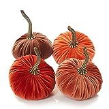 Choose Set of 4 Small Velvet Pumpkins, Handmade Home Decor, Holiday Mantle Decor, Fall Halloween Tha | Amazon (US)
