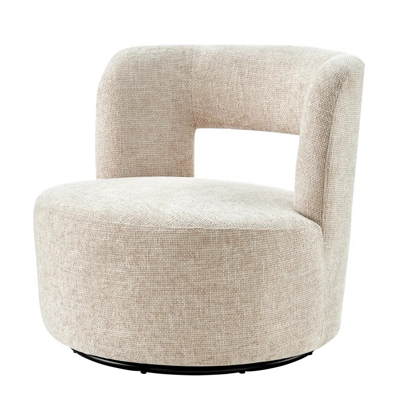 Carlia Upholstered Swivel Barrel Chair | Wayfair North America