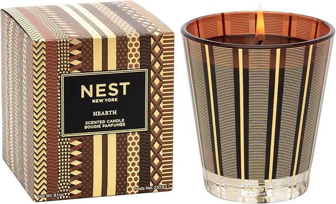 NEST New York Scented Classic Candle, Hearth - 8.1 oz - Up to 60-Hour Burn Time - Reusable Glass ... | Amazon (US)