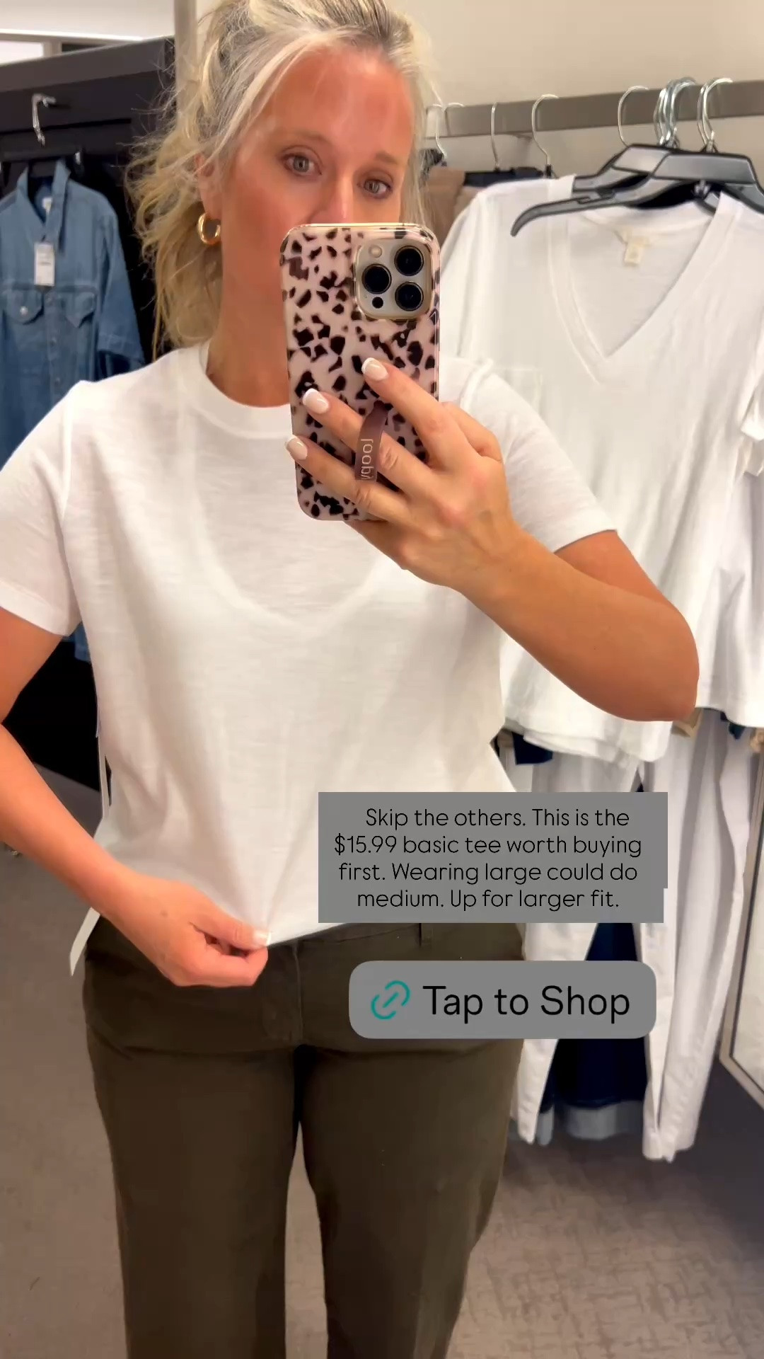 ✨Tap the bell, save and ❤️ start here over 40 fashion, midlife style, midsize fashion and luxury looks for less.  

Skip the other basic r shirts this is the one that fits the best and $15. 

⬇️Sizing information:
Large (size up if in between sizes.)
For relaxed fit. Medium is tighter in arms.

👑 Helping you look good, feel good.-Lindsey Denver   Check back daily for belly-friendly style, confidence, and Outfit Physics™.

#LTKOver40 #LTKMidsize #LTKPlusSize

Comment SHOP below to receive a DM with the link to this post on my LTK ⬇ https://liketk.it/6iqxj