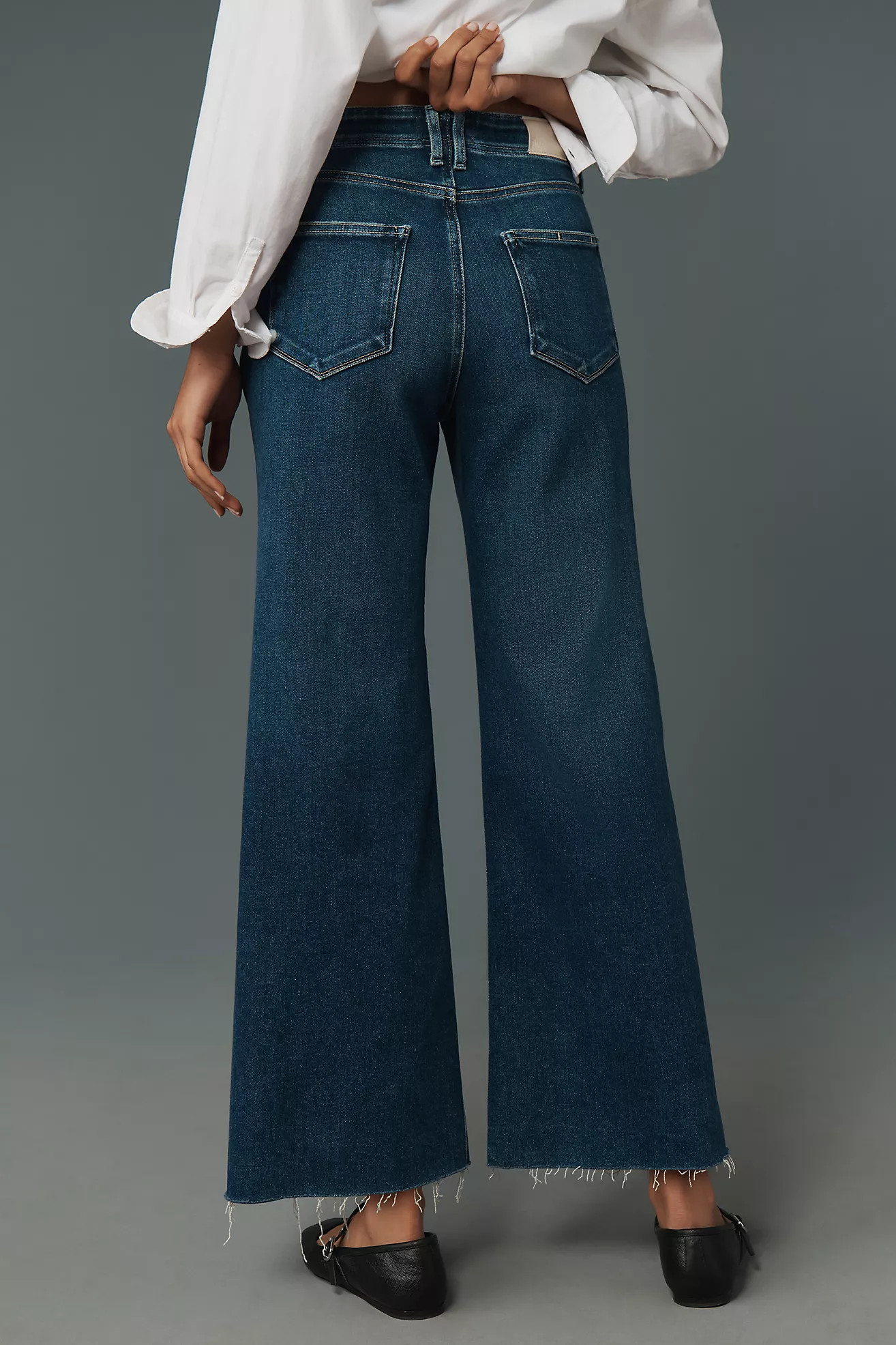 PAIGE Anessa High-Rise Wide-Leg Crop Jeans | Anthropologie (US)