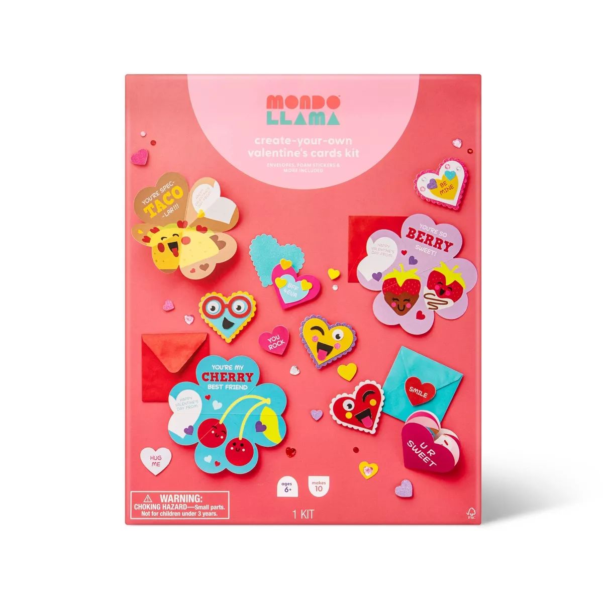 Create-Your-Own Valentine's Day Paper Craft Kit - Mondo Llama™ | Target