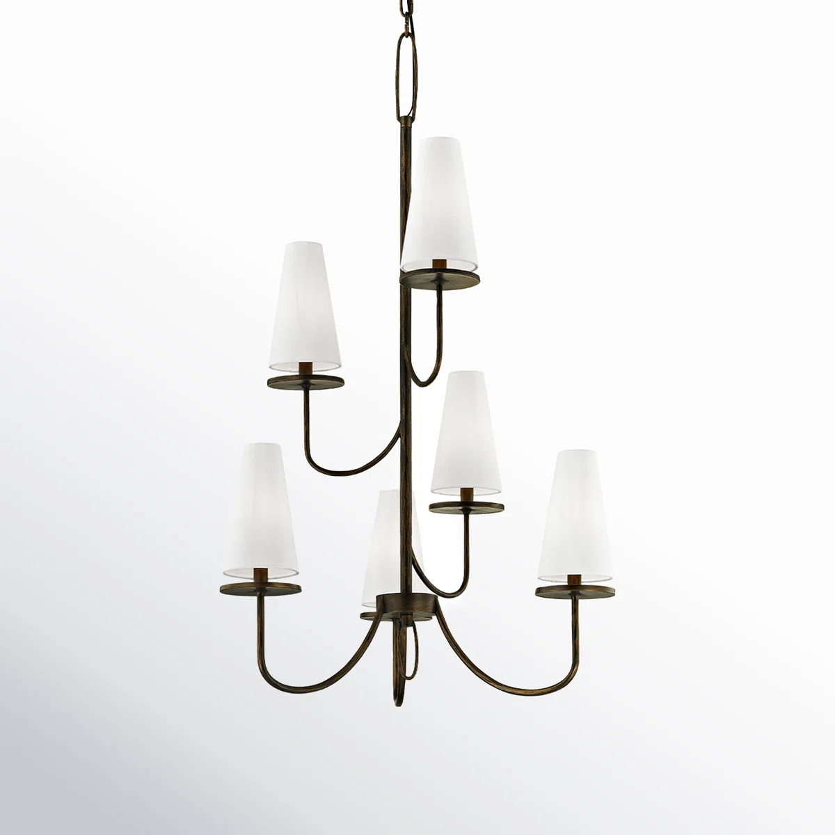 Birch Lane™ Walling 6 - Light Shaded Tiered Chandelier & Reviews | Wayfair | Wayfair North America