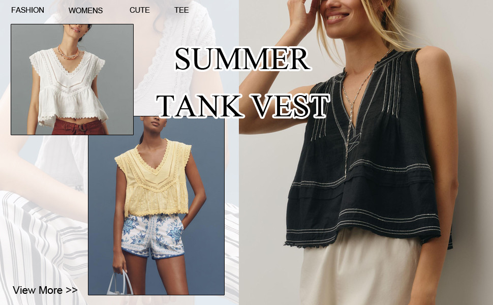 Amazon.com: Women Y2k Embroidered Floral Swing Crop Tank Top Summer V Neck Linen Going Out Croppe... | Amazon (US)