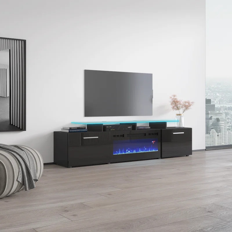 Aiyah TV Stand for TVs up to 70" with Fireplace Included | Wayfair North America