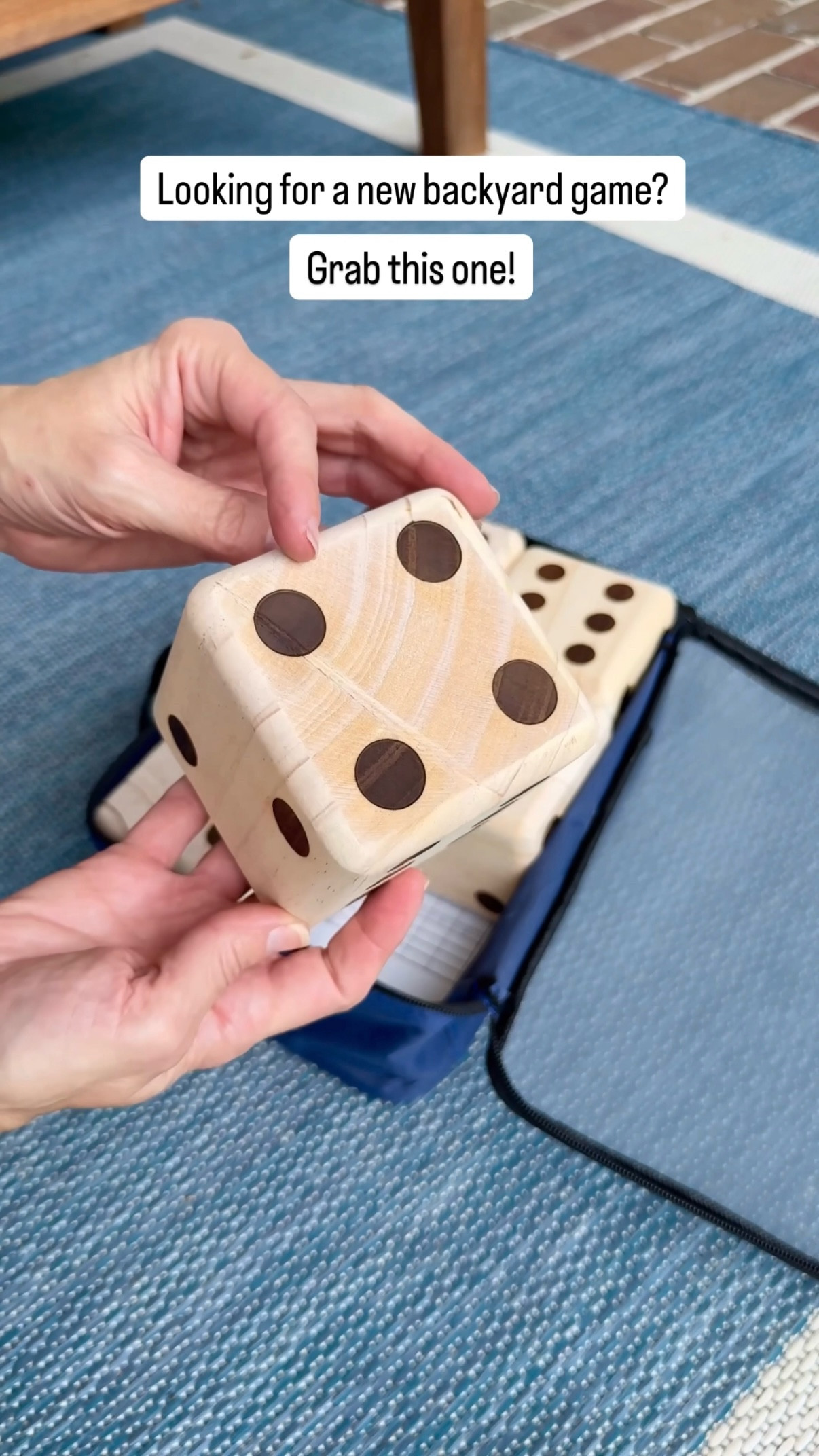 Looking for a new backyard game? Grab this oversized wood dice game from @Wayfair that’s fun for all ages! It comes with a great storage/carry case that makes it easy to take to a park or pack for a vacation! 🙌🏻#Wayfair #WayfairPartner

#LTKHome #LTKParties #LTKFindsUnder50