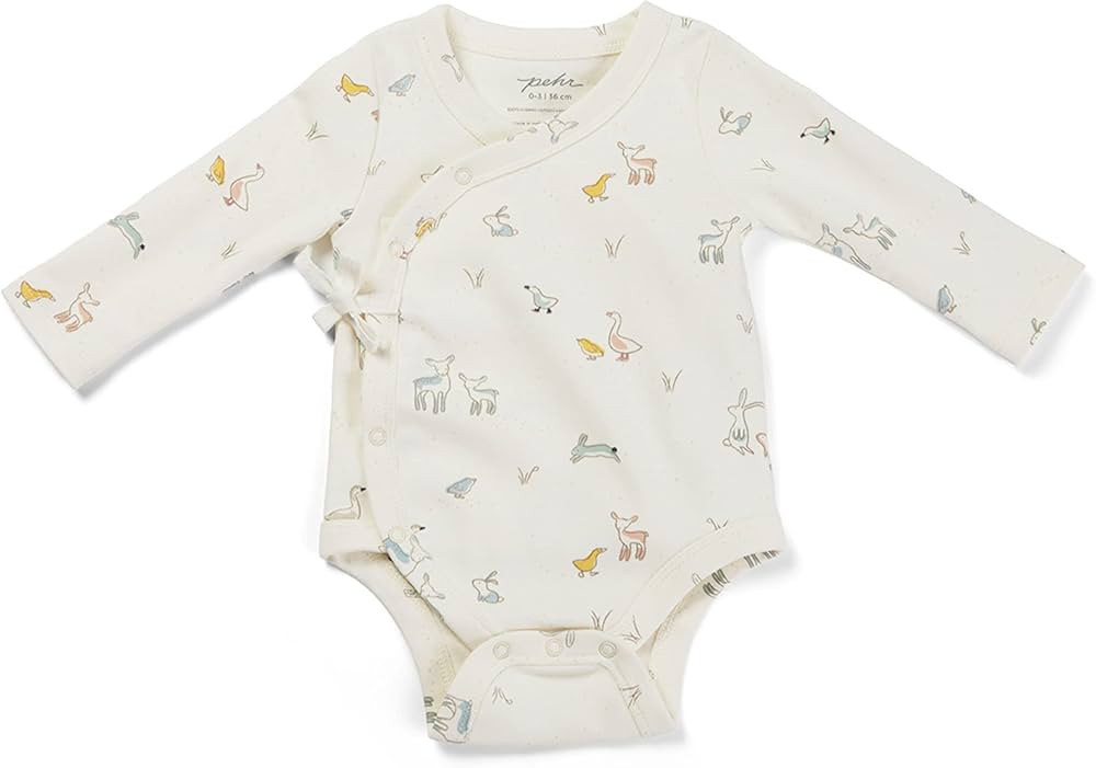 PEHR Front Tie Kimono One-Piece Just Hatched / 0-3 mos, Multi | Amazon (US)