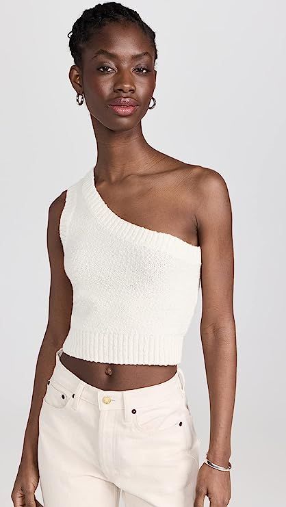 Madewell Women's Textural-Knit One-Shoulder Sweater Tank | Amazon (US)