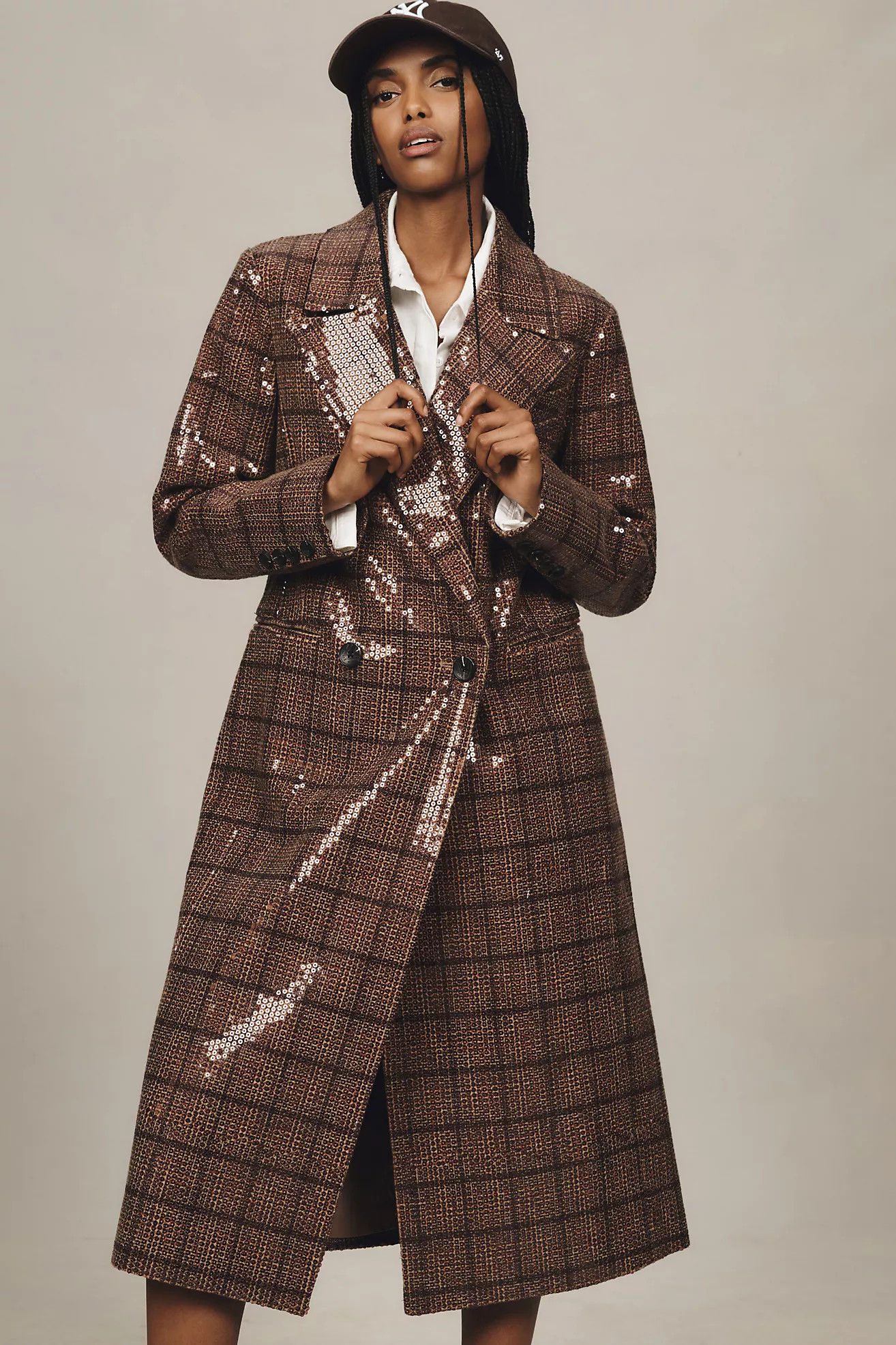 Avec Les Filles Plaid Sequin Coat | Anthropologie (US)