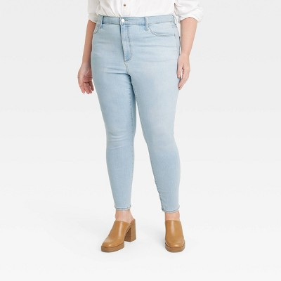 Women's High-Rise Skinny Jeans - Universal Thread™ Light Blue 20 | Target
