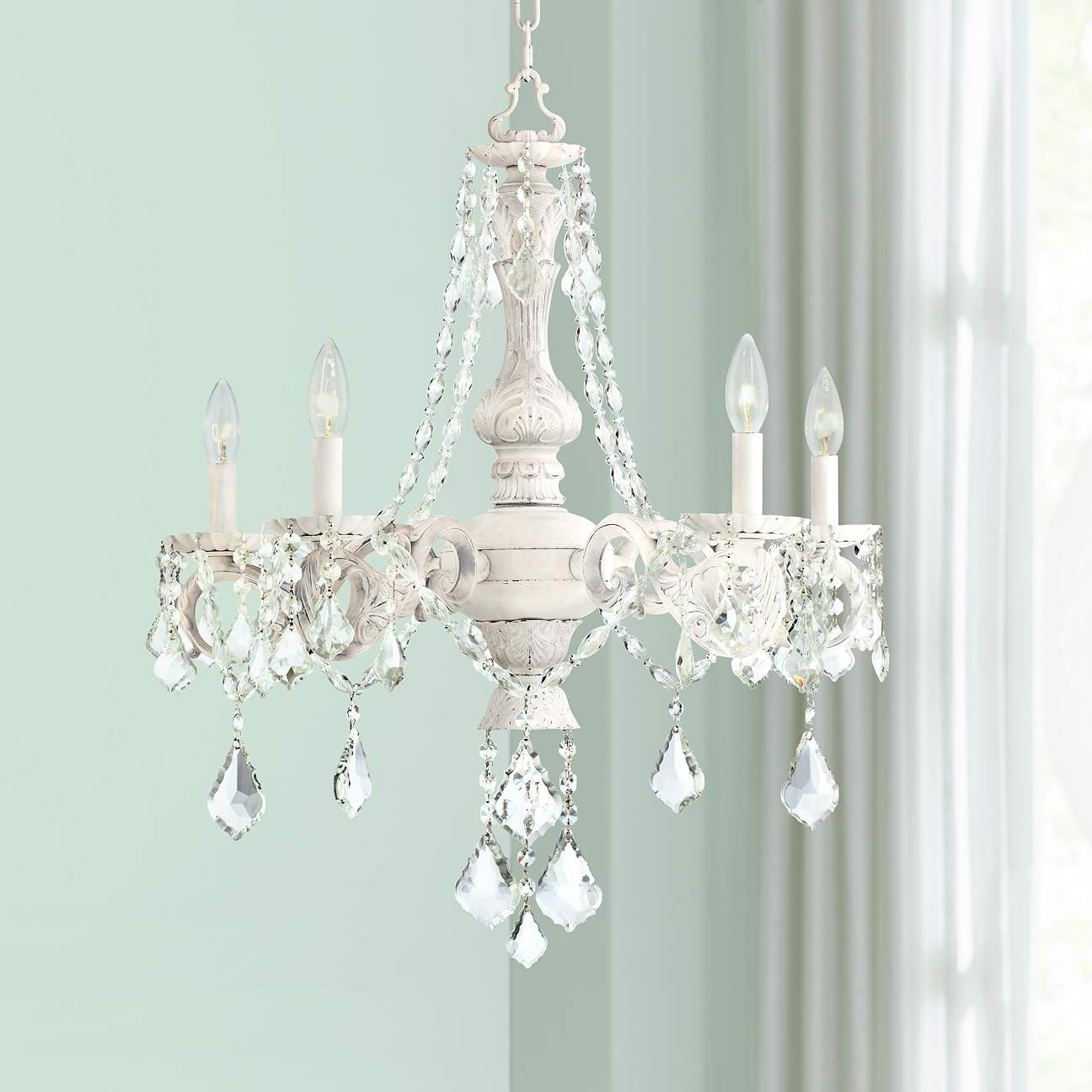 Kathy Ireland Chateau de Conde 26" Wide 5-Light Chandelier | Lamps Plus