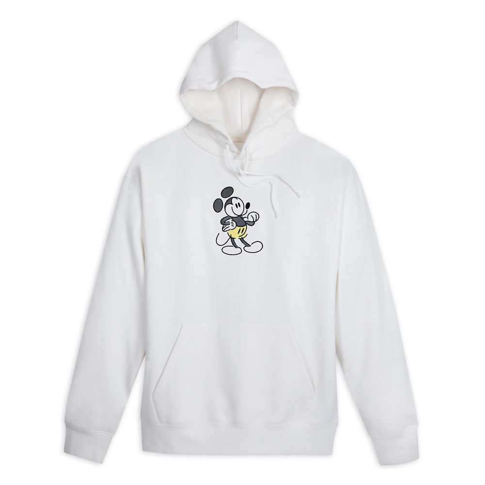 Mickey Mouse Genuine Mousewear Pullover Hoodie for Adults – White | Disney Store