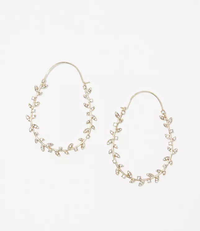 Ivy Pull Through Hoop Earrings | LOFT