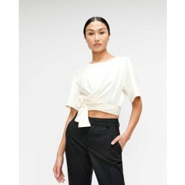 Twist Tee in Ivory | 7 For All Mankind